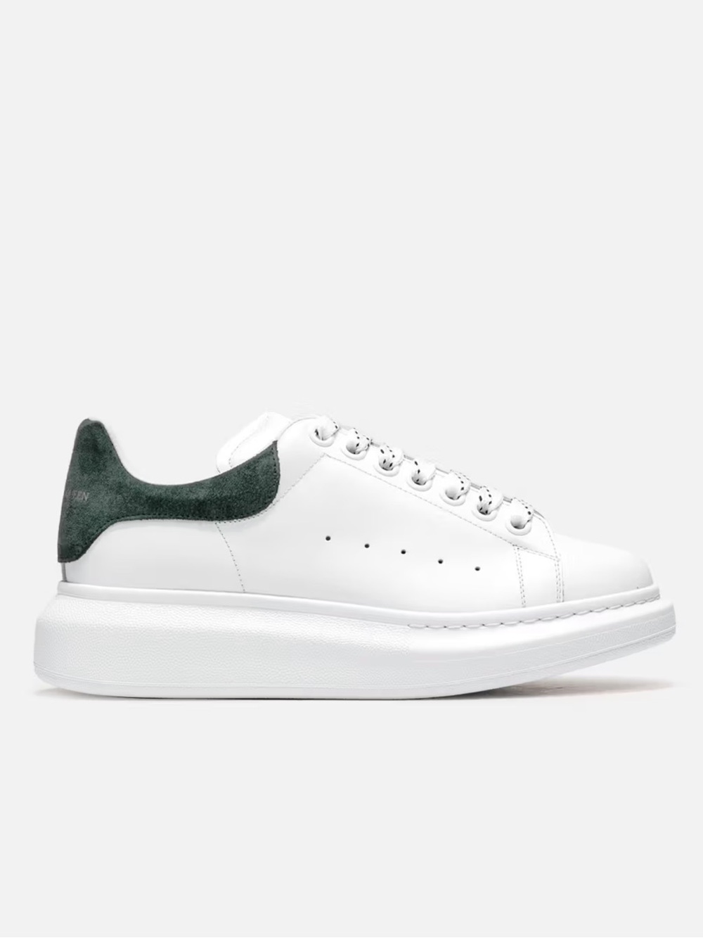 Alexander McQueen Oversized Sneakers in White and Dark Green